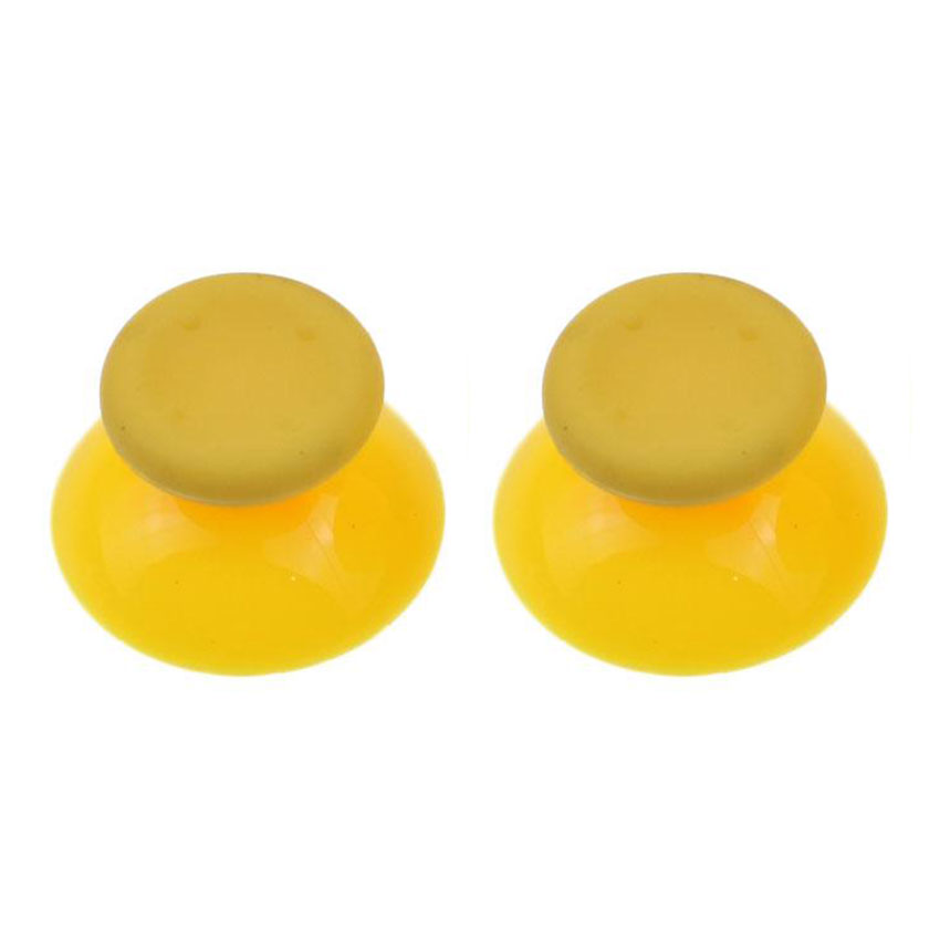 JCD 2 peças 3D analógico polegar vara cogumelo joystick tampa capa para controlador Xbox 360: YELLOW