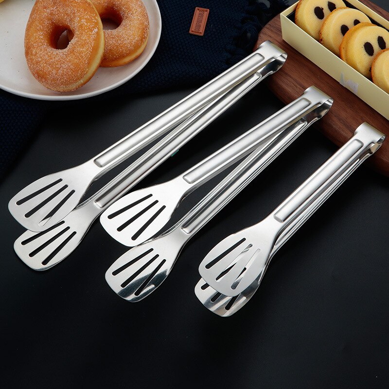 Portable 304 Stainless Steel Food Clip Food Clip Barbecue Bread Steak Clip Baking Cake Tools Kitchen Supplies