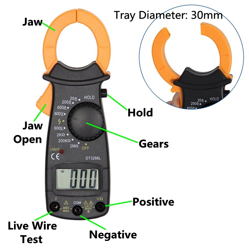 View of Urijk 600V 600A 2M Ohm Electrical Measuring Test D... – Grandado