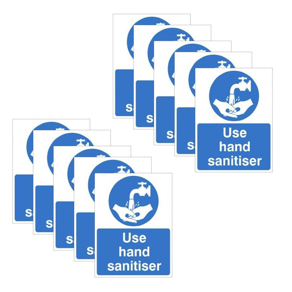 10PCS Waterproof PVC Hand Wash Labels Hand Wash Adhesive Sticker Signs For Restaurants Commercial Kitchens