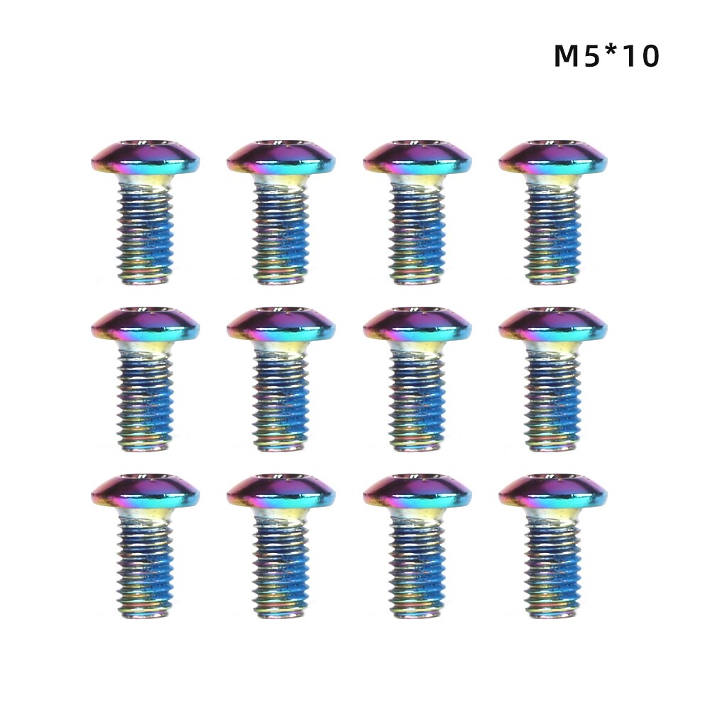 Tanke 12 pièces M5 * 10mm vélo T25 disque frein rotor fixation vis vtt vélo accessoires: Default Title