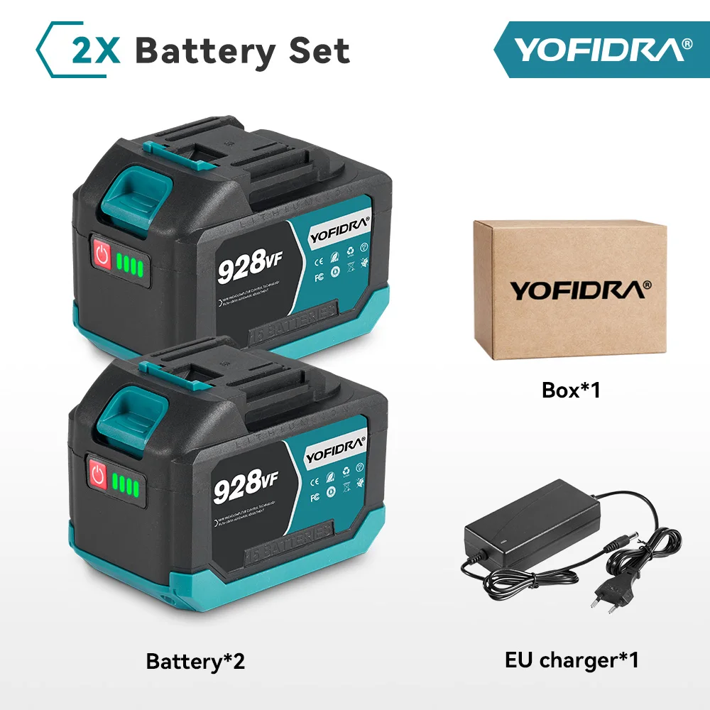 YOFIDRA 388VF 928VF Akku 22500 mAh 3,0 Ah 4,0 Ah Lithium-Ionen-Akku Li-Ionen-Akku für Elektrowerkzeug: Gelb