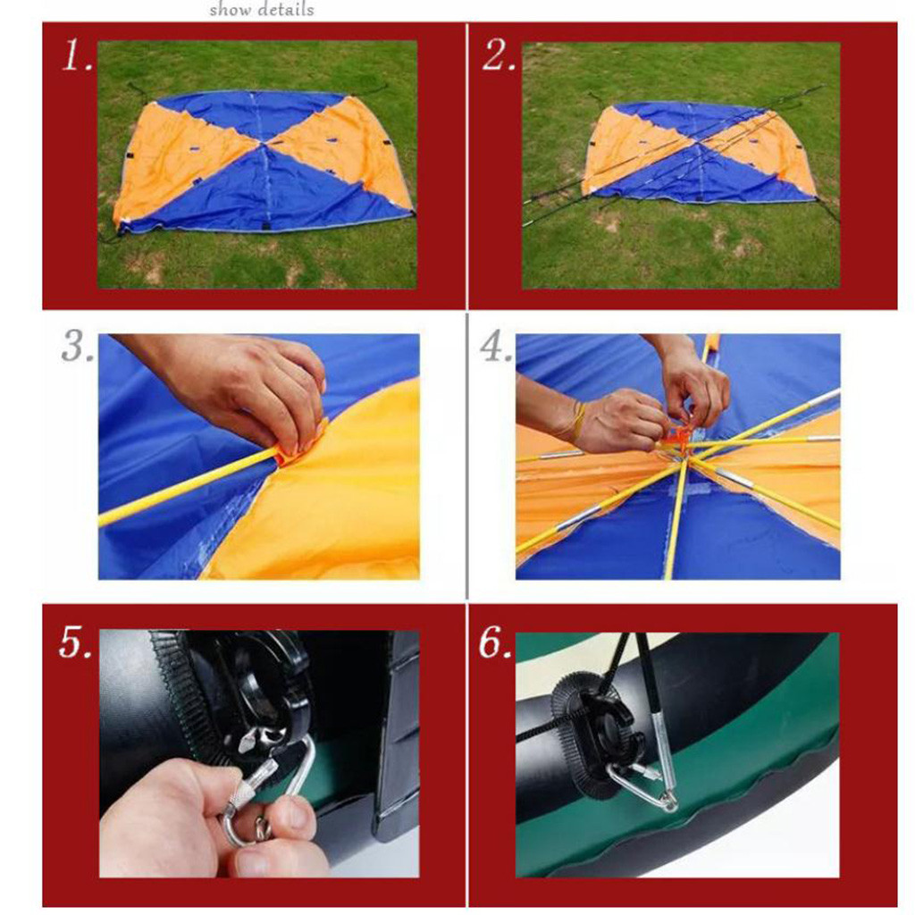 Protection solaire gonflable bateau tente deux personnes imperméable en caoutchouc bateau pliant auvent pour la journée pluvieuse et ensoleillée d3