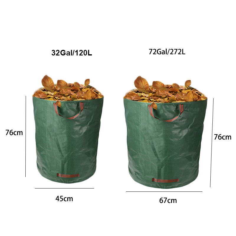 Large Capacity Garden Waste Storage Bag can Reusable Leaf Sack Trash Foldable Garbage Waste Bins Collection Container bins