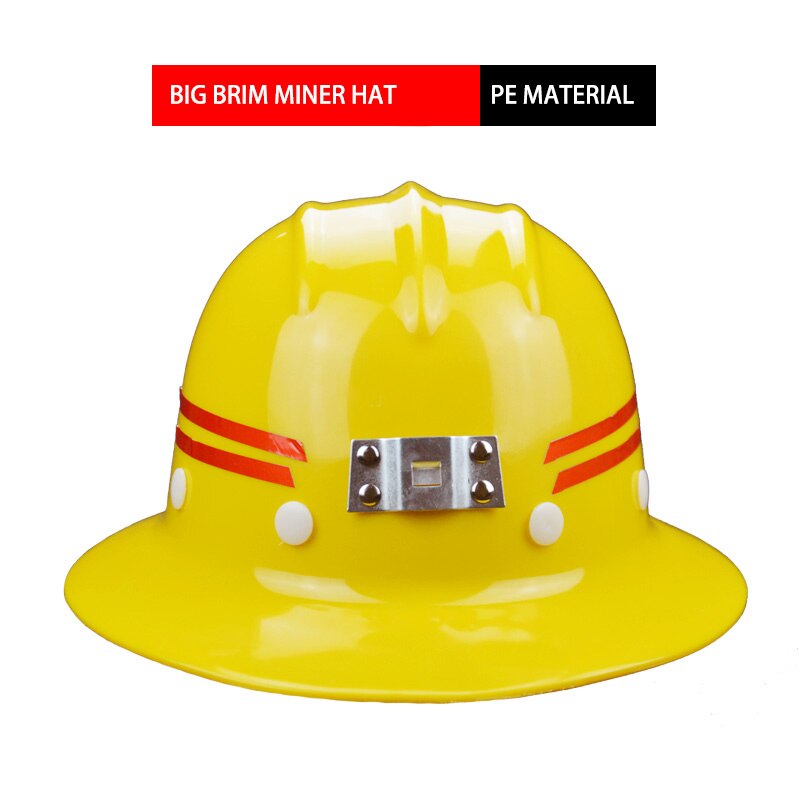Fuld ramme hård hat konstruktion mine sikkerhedshjelm letvægts arbejdsstyrke beskyttelseshjelme med høj styrke: Gul