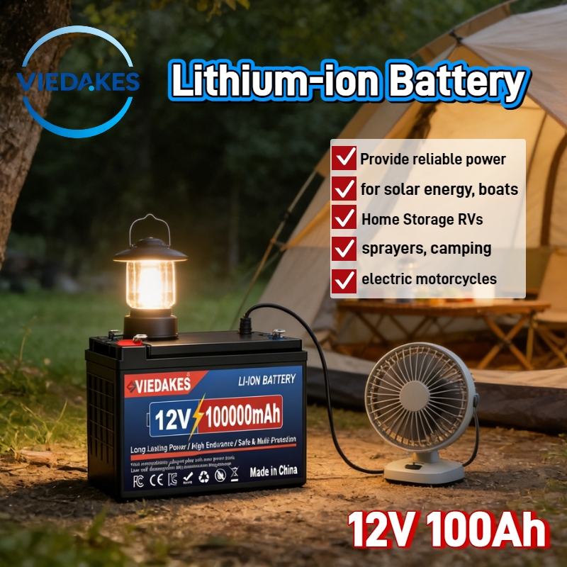 100Ah Deep Cycle 12V LiFePO4-batterij - compact voor kamperen RV zonne-boot elektrische rolstoel trollingmotor