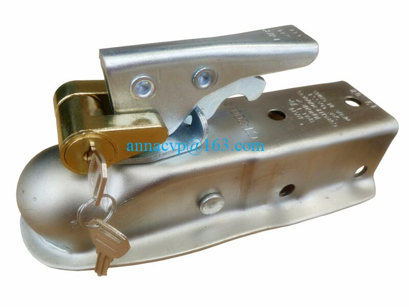 CVP Trailer Coupling 1-7/8&quot; x 2&#39;&#39; Ball Hitch Back Trailer Coupler Straight Tongue RV Parts Camper Caravana Acccessores: coupler with lock