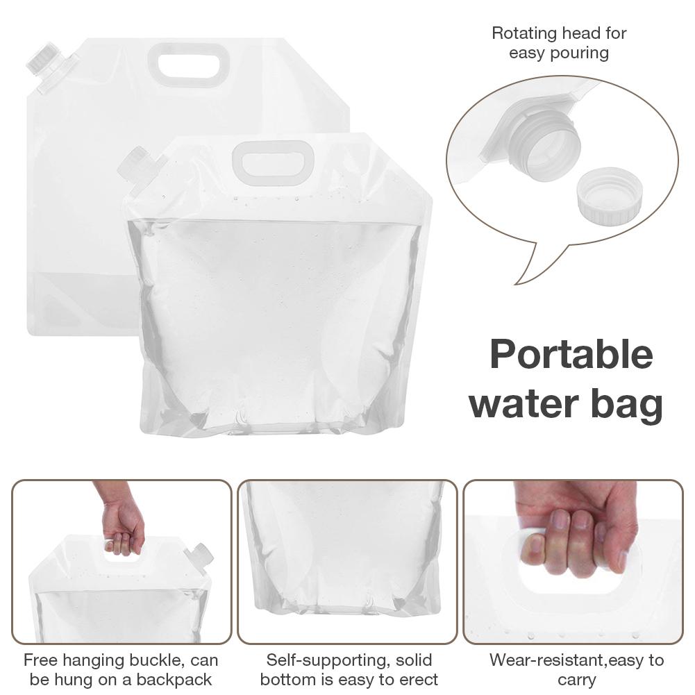 3/5/10L draussen Camping Wasser Tasche Container Tragbare Faltbare Wandern Weiche Glaskolben Sport Flasche Waterbag Trinken Lagerung Pack Taschen