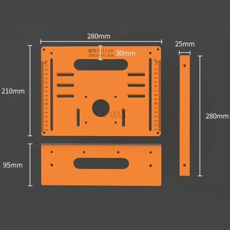 Woodworking Cutting Machine Base Plate Support Wooden Board Bending Cutting Positioning Template Jig Gypsum Board Slotting Tools