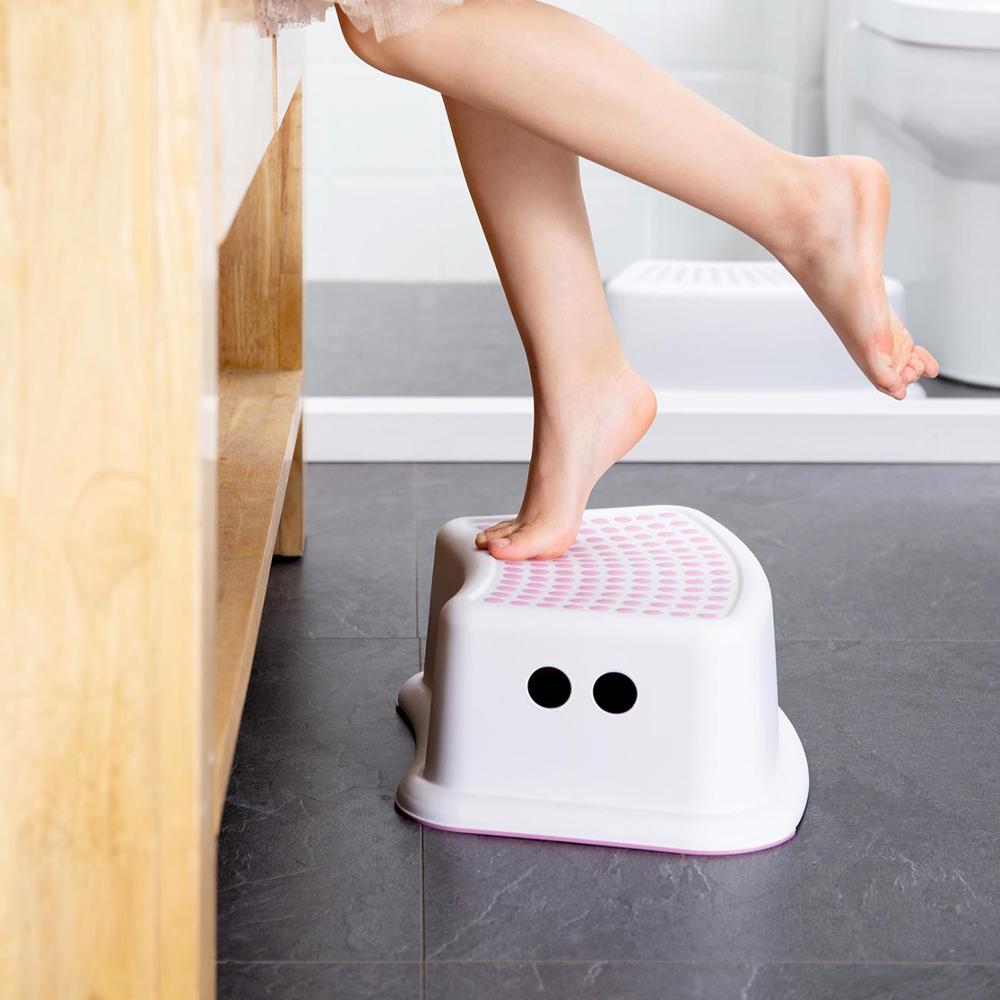 Plast trin skammel børn badeværelset fodskammel skridsikre trinpuder skridsikker fodpedal trin bad trappe toilet skammel