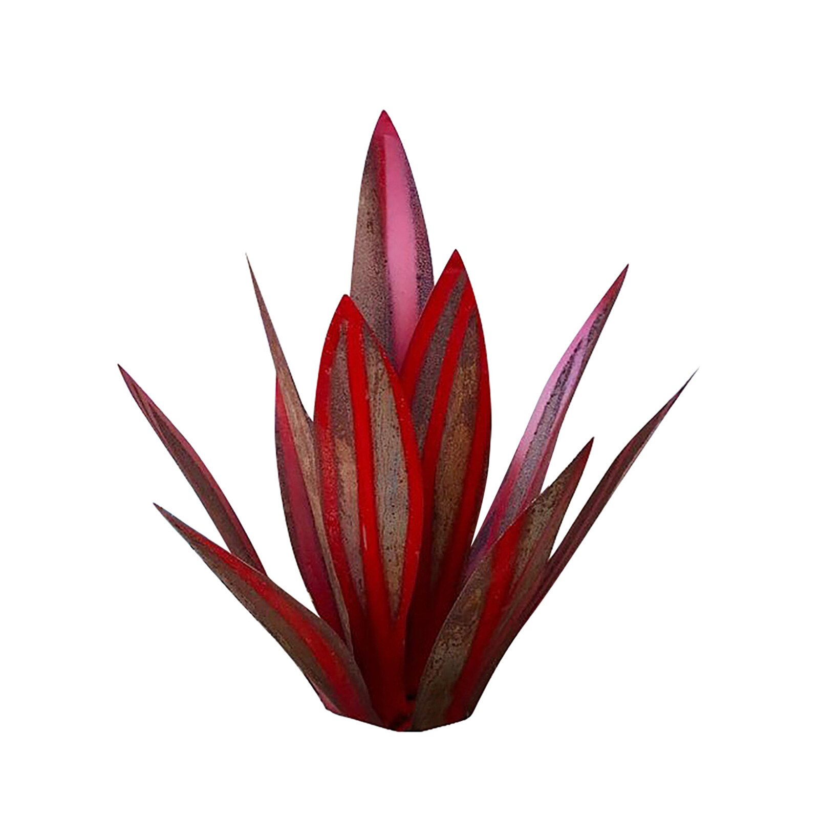 Sculpture rustique en métal avec 9 feuilles de Tequila, décoration de jardin, signes de jardin, 27cm/35cm/65cm
