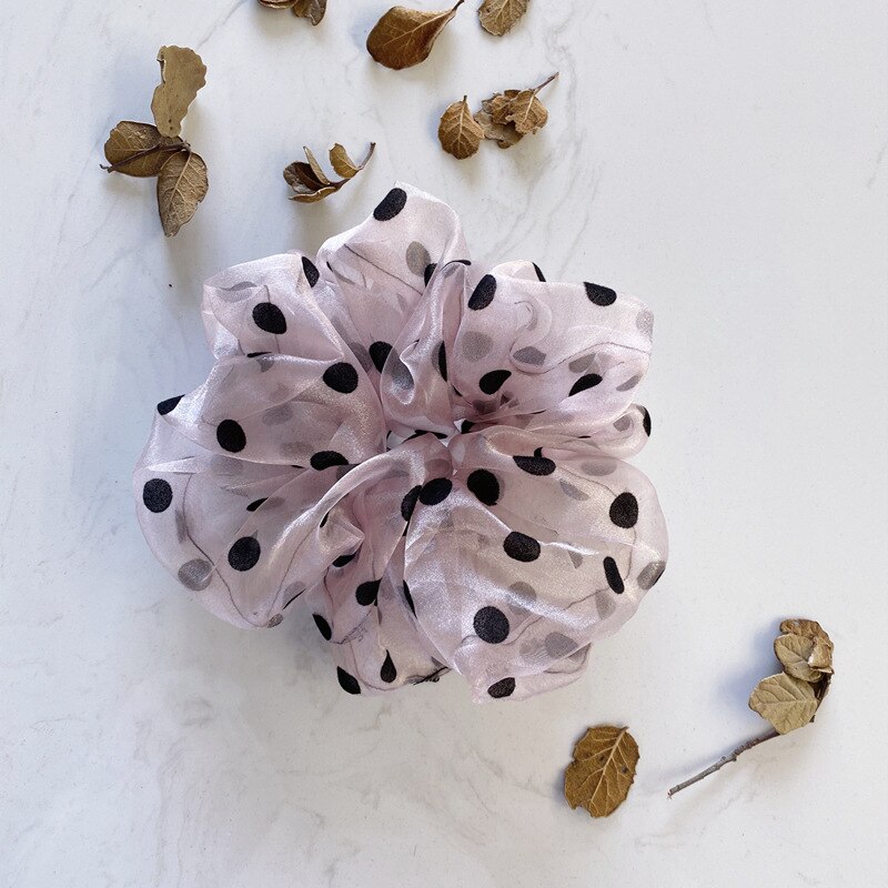 Zuid-korea Ins Online Celebrity Celebrity Stijl Haaraccessoires Koreaanse Stijl Mori Serie Kant Gaas Polka Dot Grote Maat intes: Pink