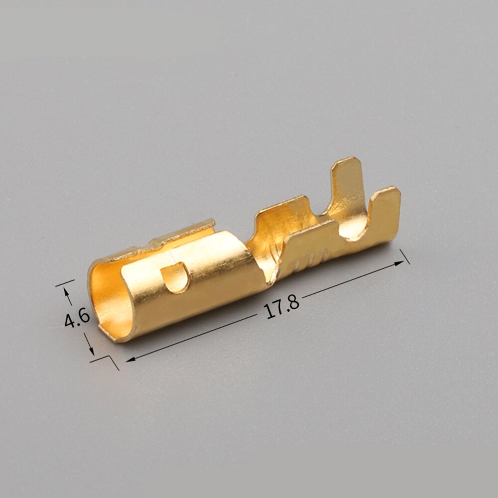 Terminal de bullet para coche, Conector de cable eléctrico de 4mm de diámetro, juego de 50 juegos = 4,0 uds, terminal de prensado en frío hembra + macho + funda
