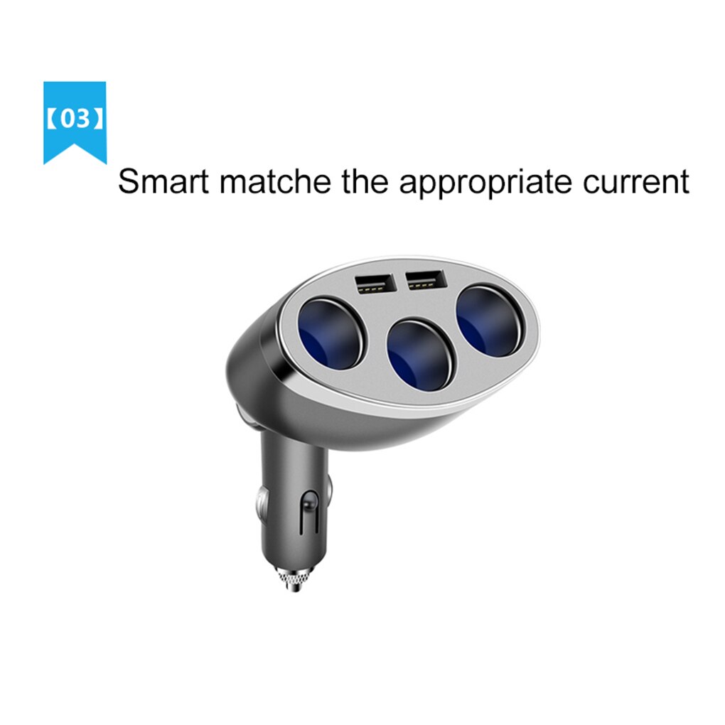 Accnic 3 in universele dubbele usb autolader spanning digitale 1 auto sigarettenaansteker splitter
