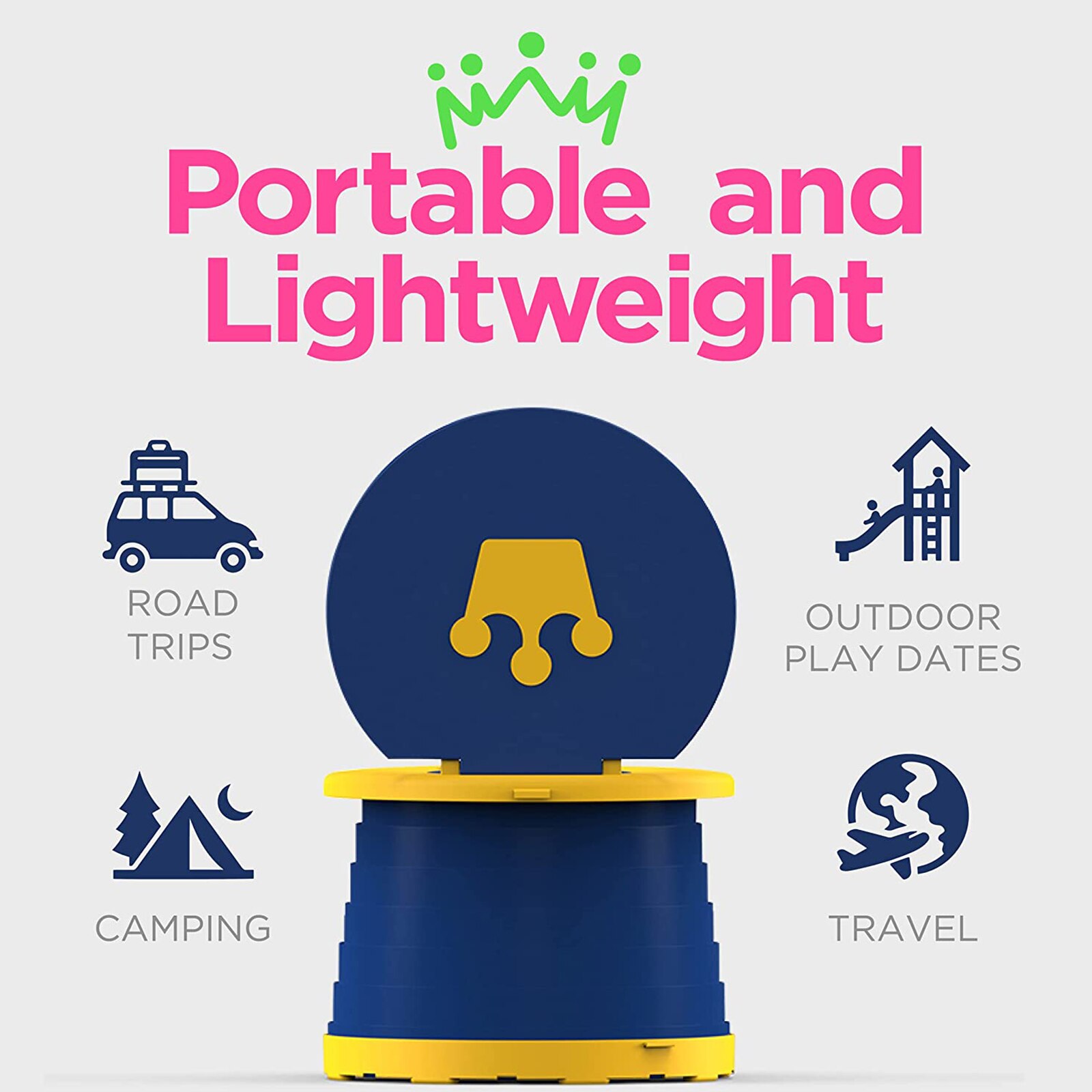 Travel Potty for Toddlers Portable On The Go Travel Potty Training Toilet for Kids Foldable Pop Up Potty Chair