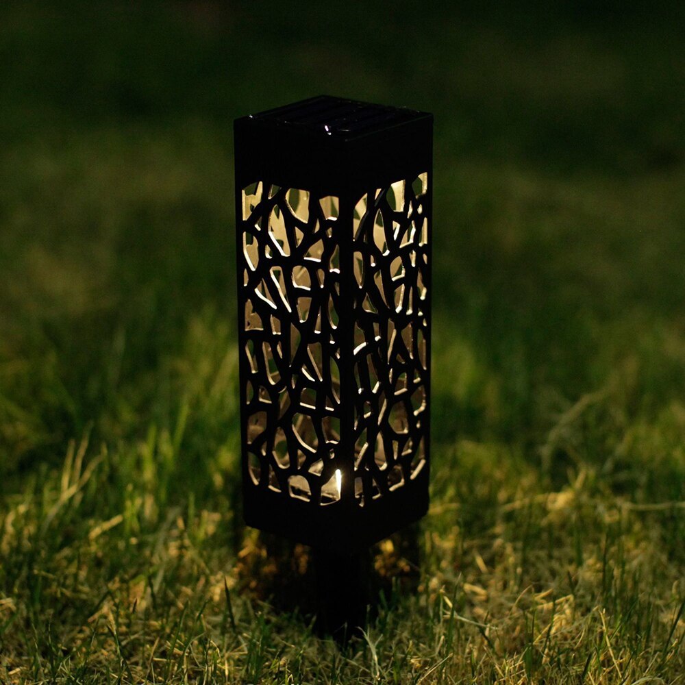 LED Solar Fire Light Waterproof Garden Decoration Landscape Lawn Light Path Lighting Outdoor Hollow Lighting