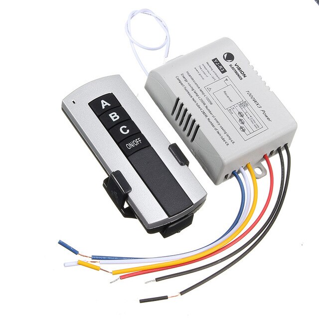 1 2 3 Way 220 V Handleiding Digitale Intelligente Afstandsbediening Schakelaar LED Verlichting 220 V Draadloze Splitter Sub-controle: 3 Way