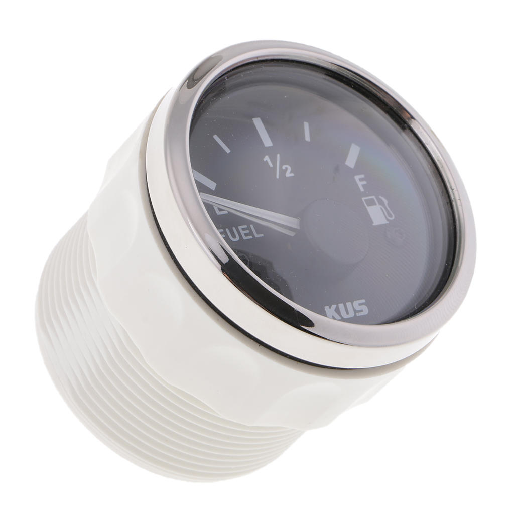 2 "52mm Universal Boat Marine Car Fuel Level Gauge E-1/2-f Stainless Steel