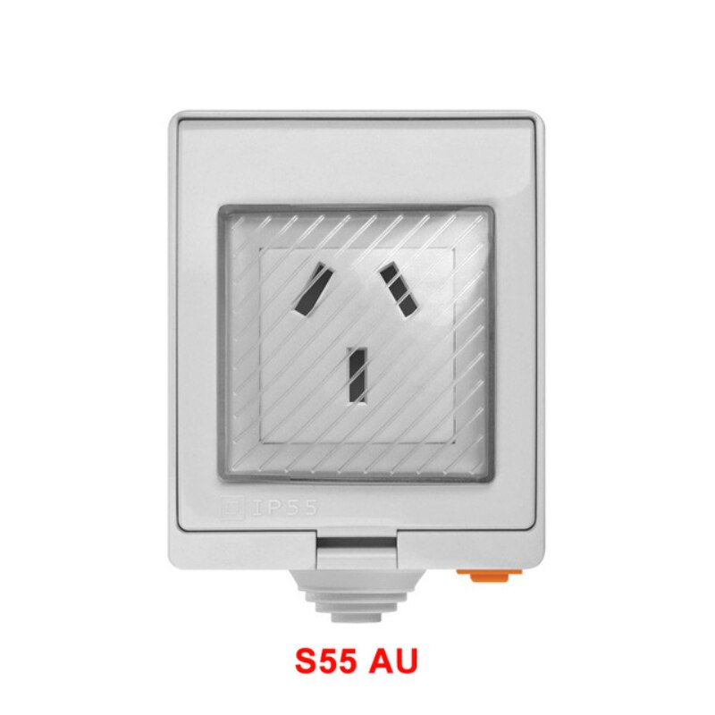 SONOFF S55 Waterproof IP55 Wifi Smart Power Socket Timer Outdoor US/UK/DE/FR/AU/ZA Plug APP/Vocie Remote Control Work with Alexa: AU Plug