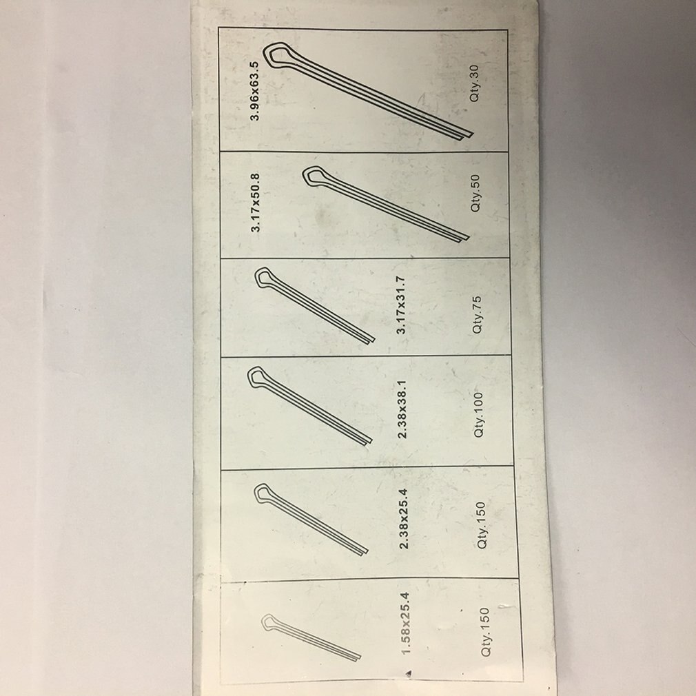 555 Stks/set Professionele Duurzaam Gebruik Splitpen Split Pin Assortiment Box Bevestigingen Set In Organiser 6 Maten 4-27