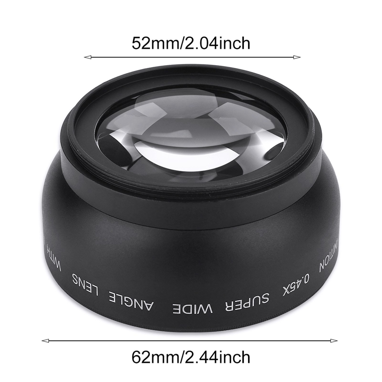 52mm 0.45X Wide Angle Universal Conversion Macro Lens for DSLRS and Digital Cameras