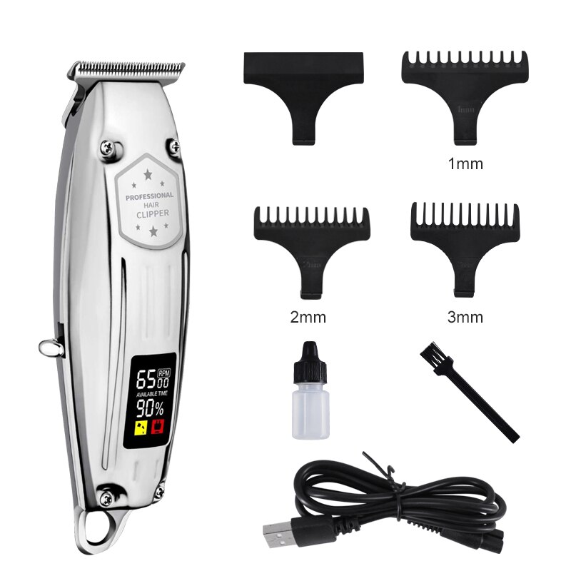Cordless hair clipper hair trimmer gold barber shop powerful cutter hair cutting machine haircut cut electric rechargeable