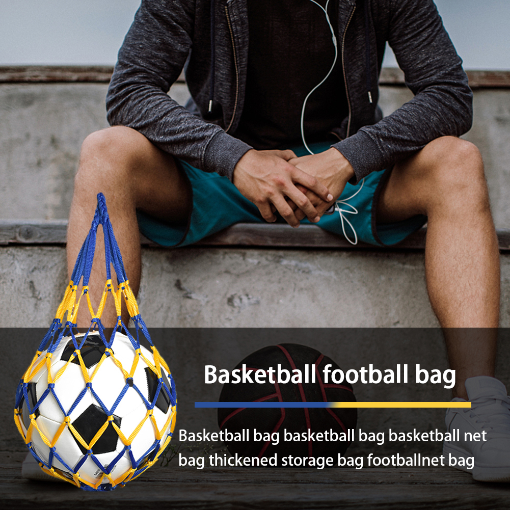 1 Pack Voetbal Netje Nylon Opbergtas Enkele Bal Carry Draagbare Apparatuur Outdoor Sport Voetbal Basketbal Volleybal Tas