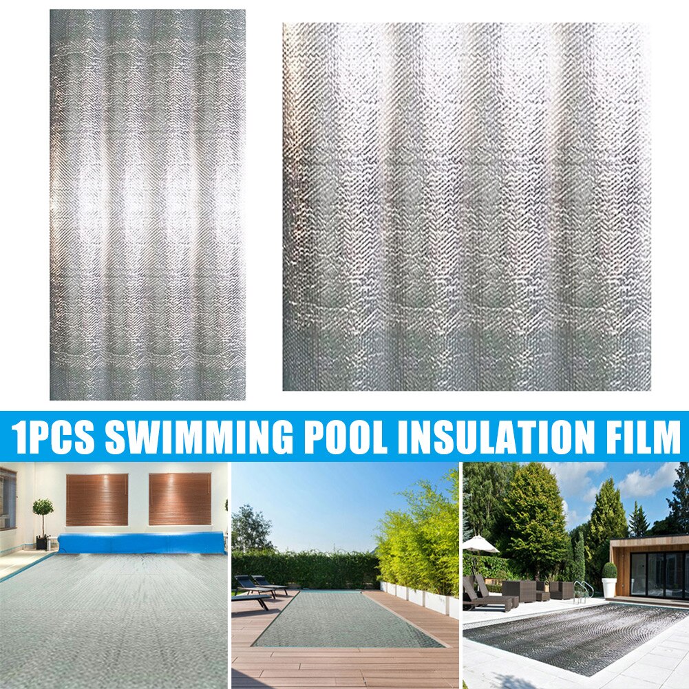 Silver Square Shape Durable Rectangular Pool Cover Retaining Solar Swimming Pool Film insulation film Pool Accessories FP8