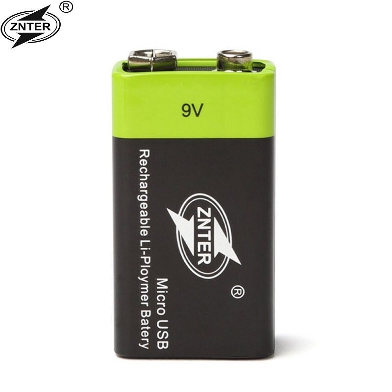 ZNTER S19 9 V 400 mAh USB Oplaadbare 9 V Lipo Batterij RC Batterij Voor microfoon