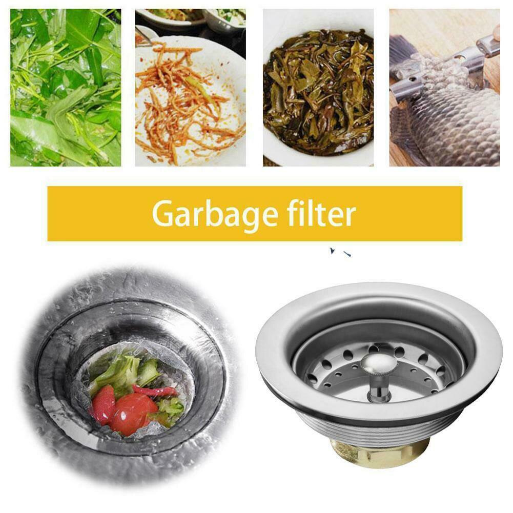 3.5 Inch Commercial Kitchen Sink Basket Drain Strainer Stainless Steel Fits 3-1 / 2 Inch Sink Openings H88F