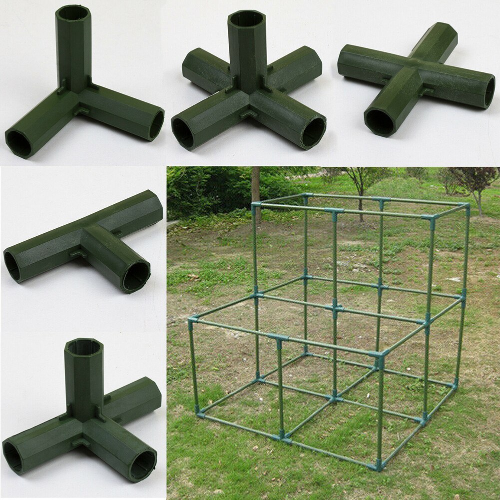 Green Connector Greenhouse Joints Outdoor Plastic Pole Structure Adapter