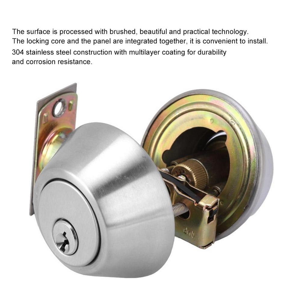 Double Cylinder Steel Security Door Bolt with Lock on Both Side for Wood Doors cerradura inteligente