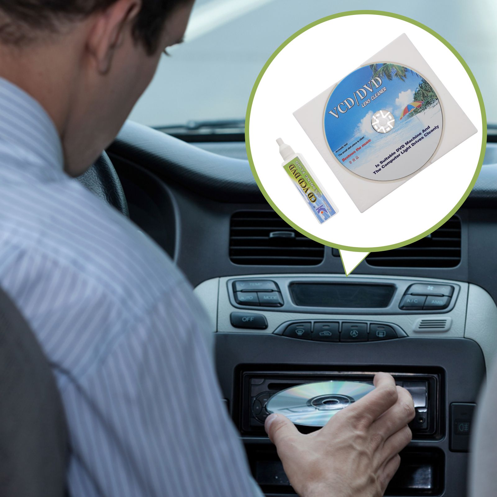 1 set CD Player Cleaning Kit Disc Set DVD Cleaner Detergent Remove Dust Dirt Extend Life Improve Sound Cleaning Supplies