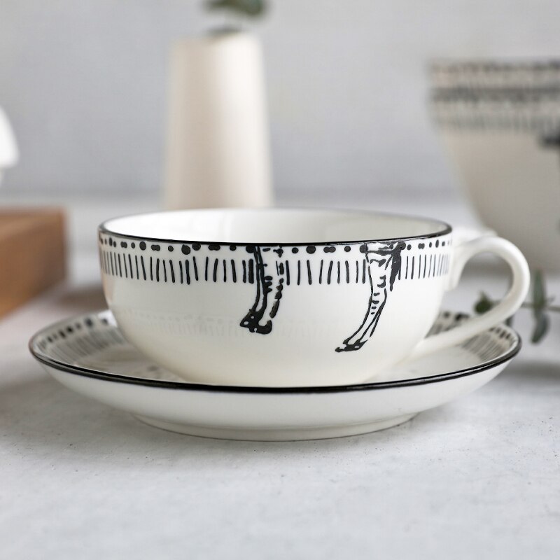 Vatten kopp te kaffe uppsättningar, te separat keramisk te set vattenkokare kruka kopp set te kopp mugg vattenkokare zebra hushållsartiklar
