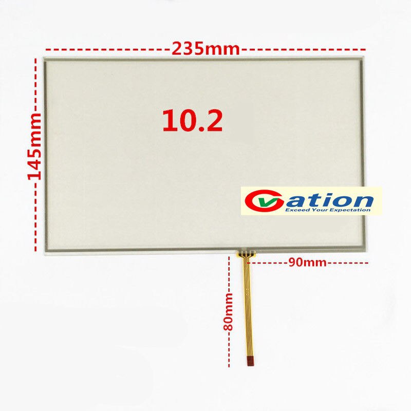 10,1 pulgadas táctil panel de cristal para pantalla de 10,1 "para B101AW03 235x145mm