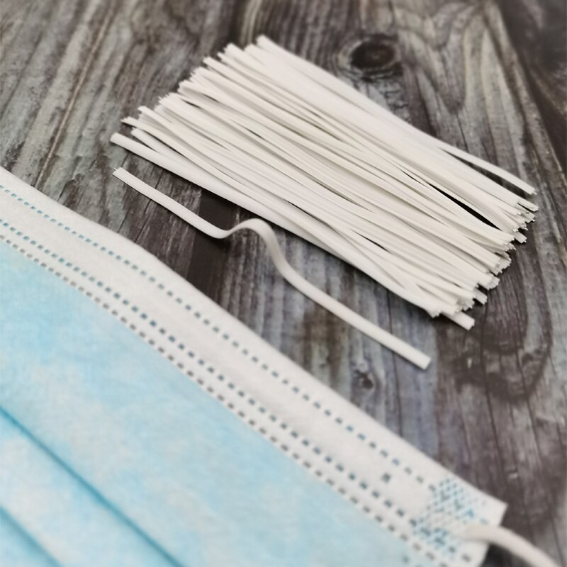 Barra de alambre para nariz de plástico desechable, 0,3x10cm, para mascarilla, pinzas para Puente, Material para hacer joyas, accesorios, color blanco