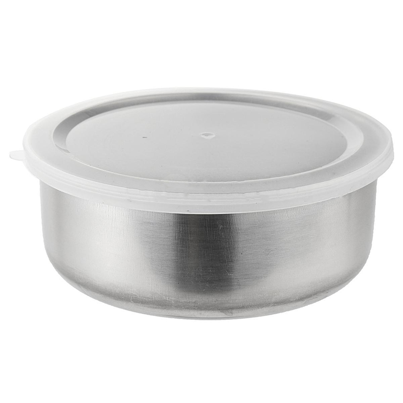 5Pcs/set Stainless Steel Mixing Crisper Food Container Bowls Silver Color 5 Bowls with 5 Lids Kitchen Pot Tableware Tools