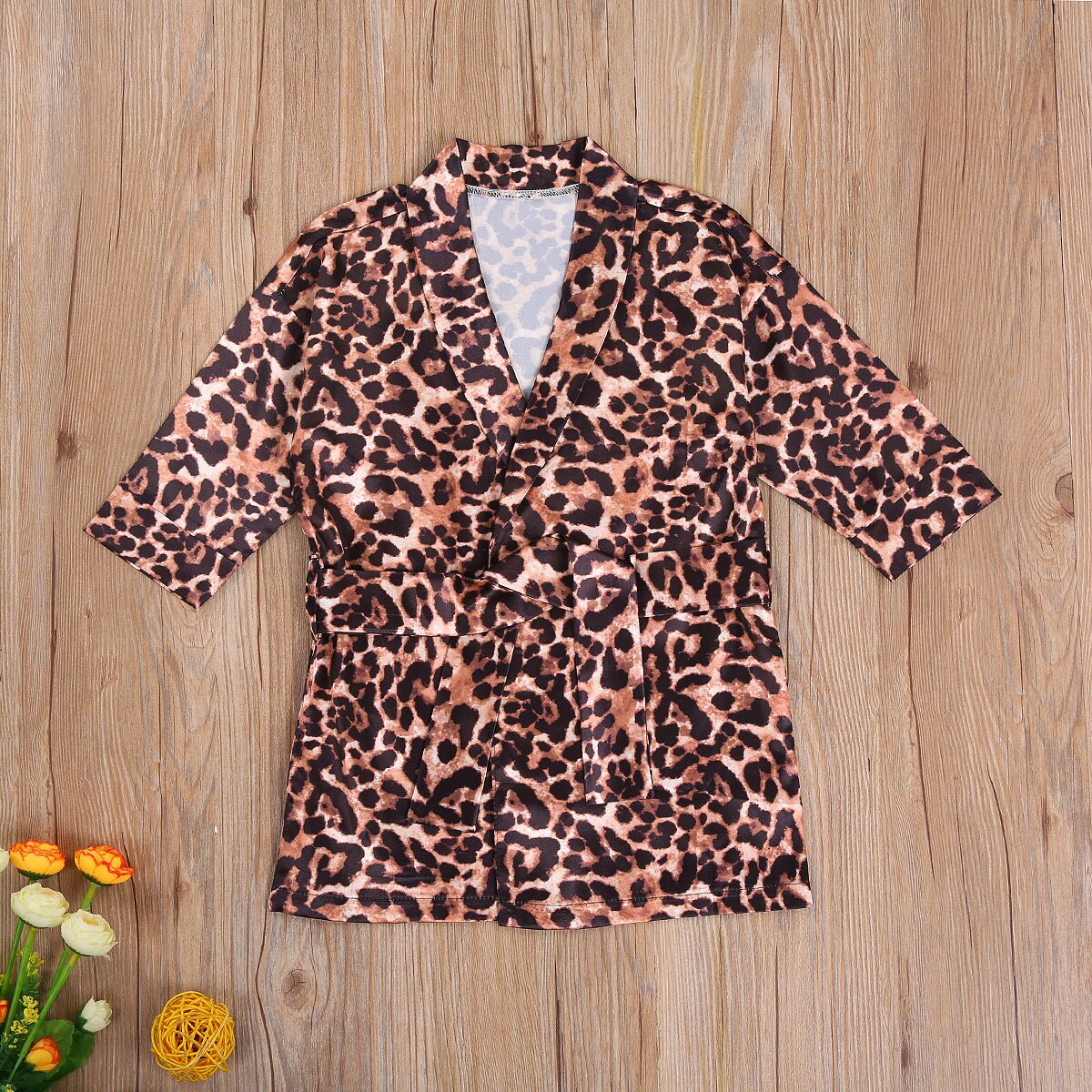 1-6y peuter baby jongens meisjes badjassen 2 stuks outfit set lange mouwen effen kleur badjas pyjama met riem