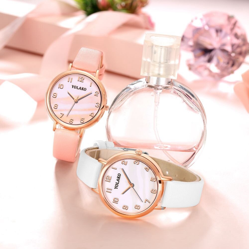 Rose Goud Groen Dames Horloge Ins Populaire Arabisch Cijfer Dameshorloge Unieke Malachiet Leer Mode Vrouwen Horloge