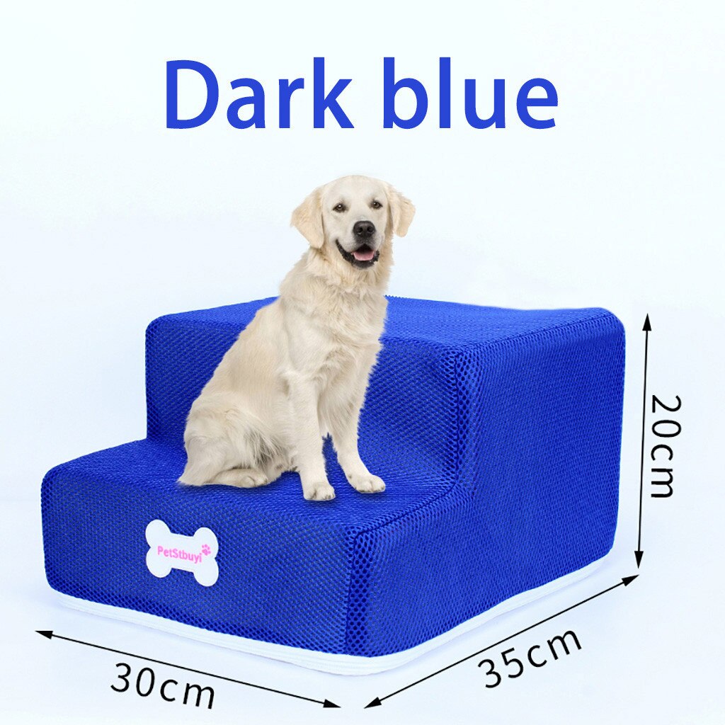 Pet Bed Stairs Pet Stairs Breathable Mesh Foldable Pet Stairs Detachable Dog Ramp 2 Steps Ladder for Small Dogs Puppy Cat Bed: D