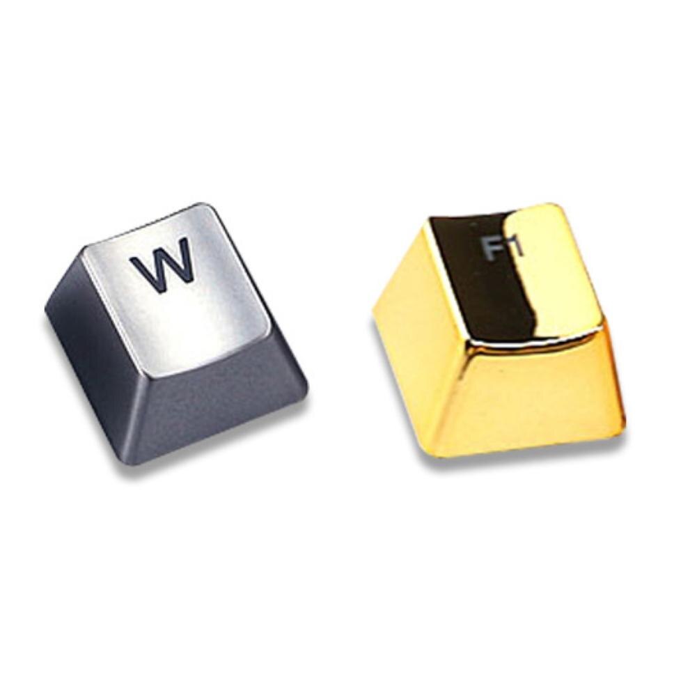 104 Keys Solid Color PBT Backlight Electroplated Metal Texture Mechanical Keyboard Keycaps Replacement Kit For Cherry MX 
