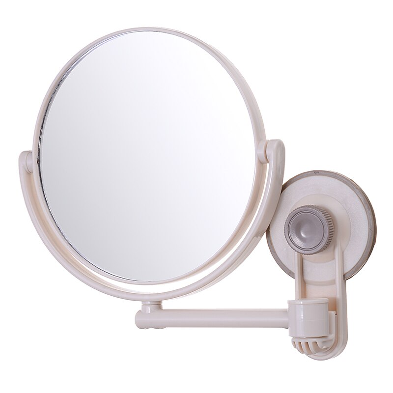 Suction Cup Wall Mounted Mirror Double Side Bathroom Mirror 360 Degree Adjustable 3X Magnifying Round Makeup Shaving Mirror