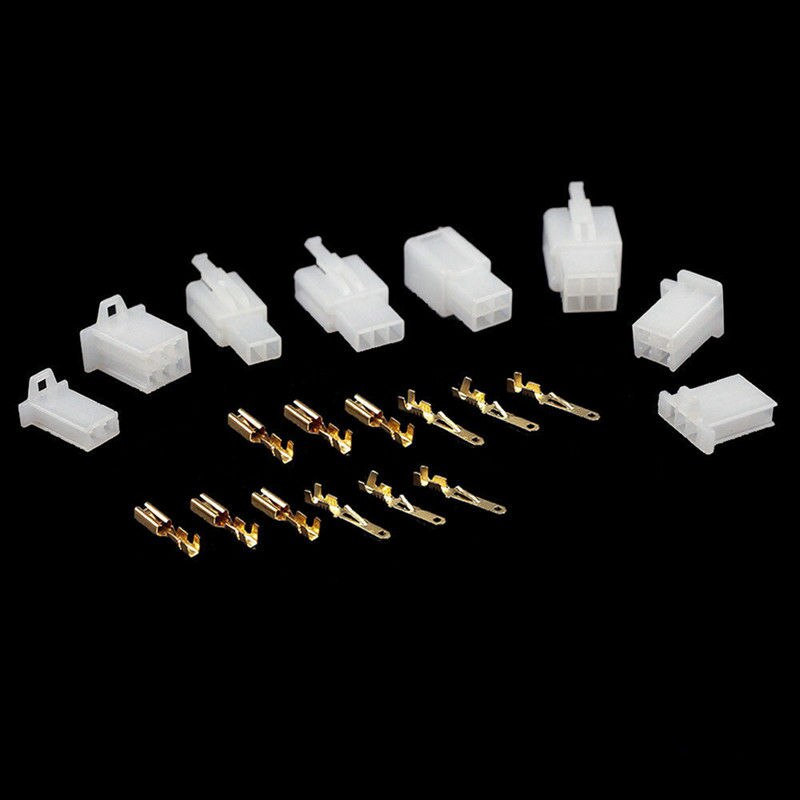 40Set Motorcycle Car Electrical 2.8mm Wire Connectors Terminal 2 3 4 6 Pin