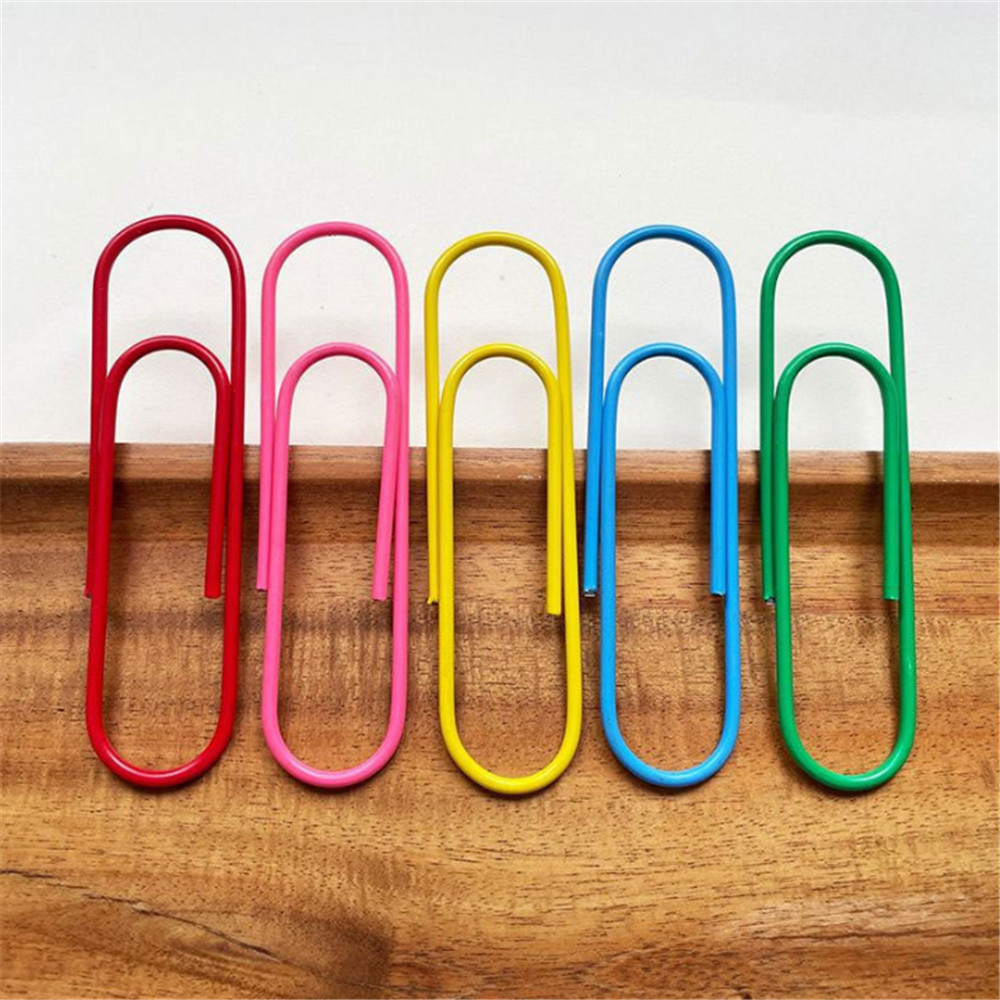 6 szt. Bardzo duży spinacz robić papieru 10 cm 4 cale różne kolory landara duże spinacze biurowe, gigantyczne duże spinacze robić dokumentów dziennika