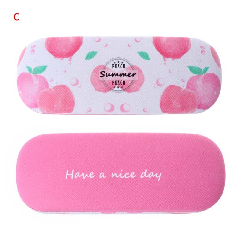 Protable fruta óculos de sol óculos de olho duro caso protetor caixa bolsa saco r9je: Peach