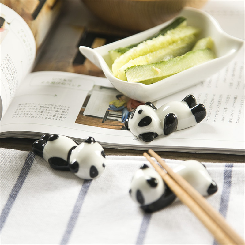 Keramische Eetstokjes Cartoon Houder Rack Panda Eetstokjes Houder Mat Eetstokjes Care Mode Keuken Servies