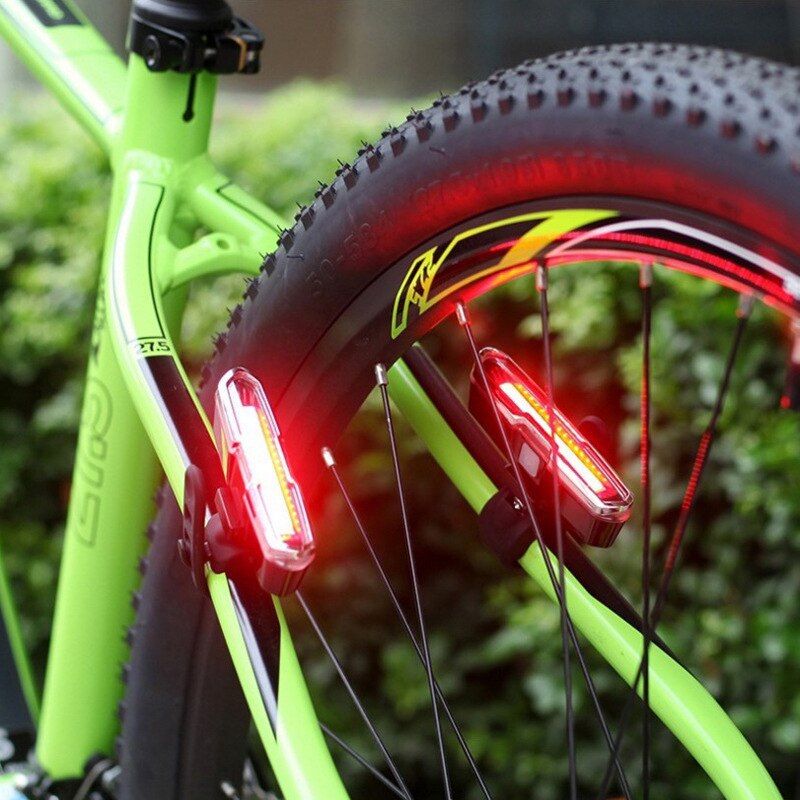 Fietslicht Fiets Fietsen Waterdichte Lithium Batterij Led Fiets Achterlicht Fietshelm Light Lamp Mount Fiets Accessoires