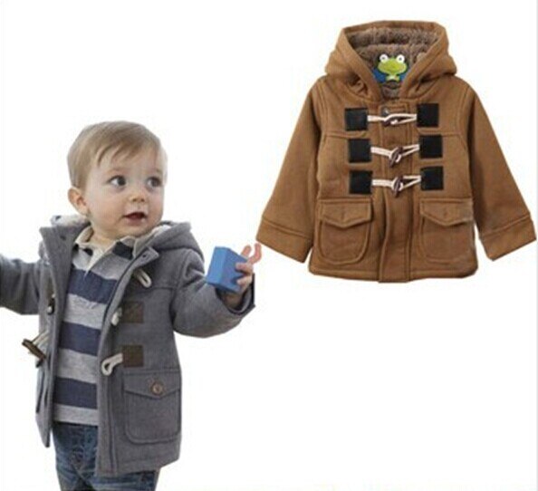 Boys Winter Warmer Clothes 2 Color Kids Outerwear Coat For 1-3 Yrs Baby Thick Clothing Children Hooded Jacket