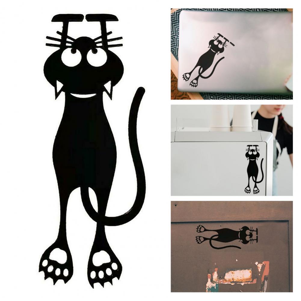 Cartoon cat climbing Wall edge Wall Sticker home decoration for kids rooms Mural Art Decals animals door stickers wallpaper