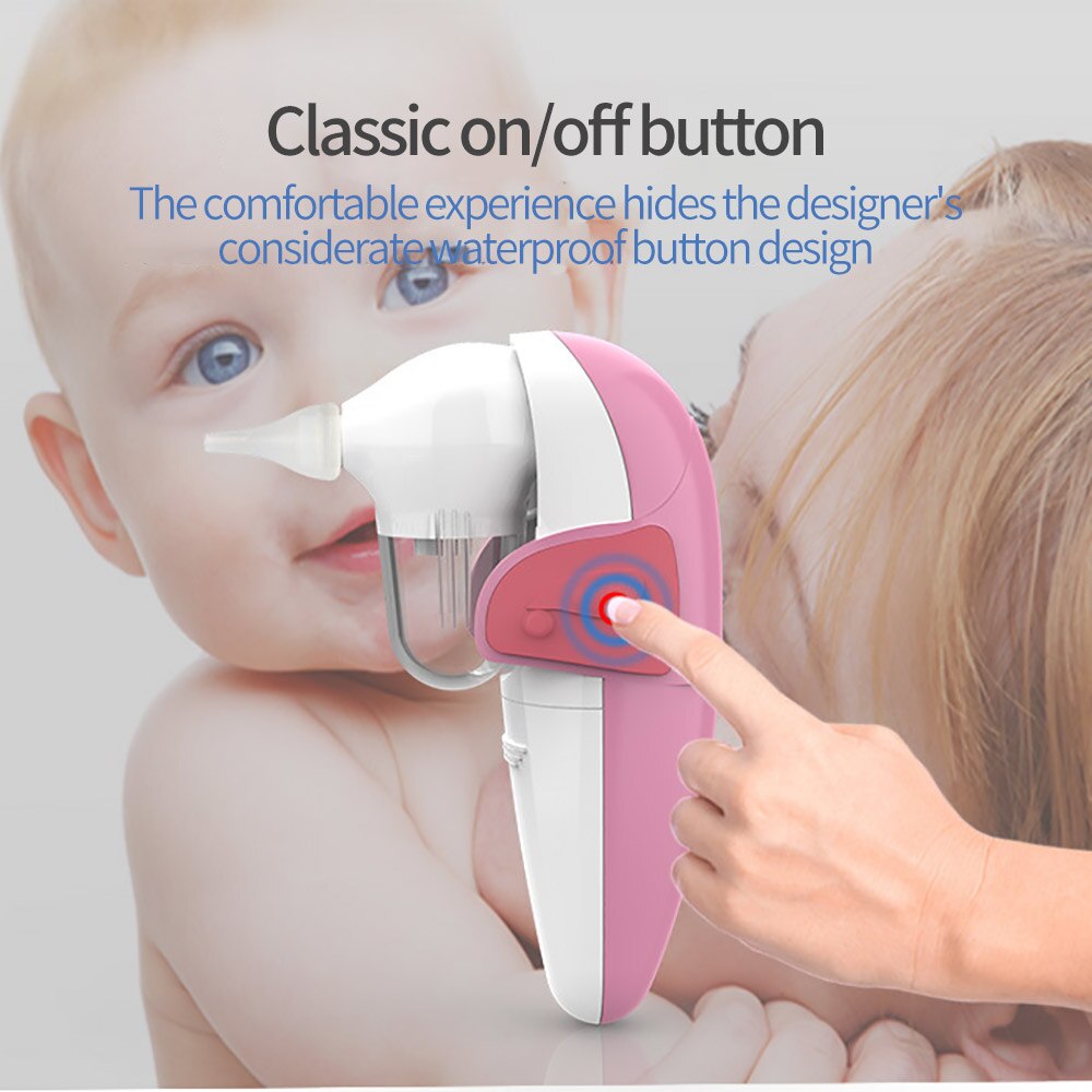 Elektrische Baby Neusreiniger Neus Cleaner Met 2 Siliconen Tips Pasgeboren Sucker Cleaner Baby Hygiënische Nasale Absorber Cleaning